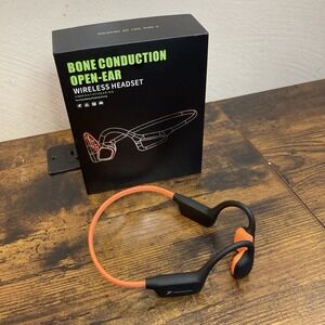 Bone Conduction Open-Ear Wireless Headset Orange Running i18pro